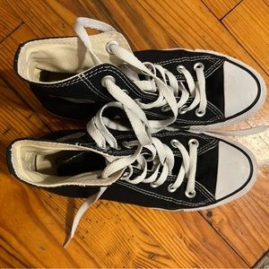 Black converse high tops. Size 7 women’s
